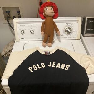 Vtg 90s Polo Ralph Lauren Jean Co Mens XL Short Sleeve Baseball Style